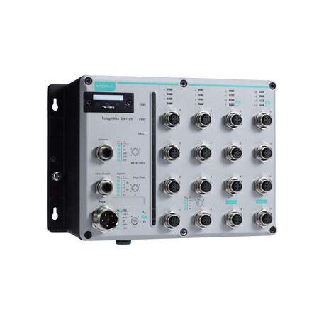 Moxa Layer 3 Mgd Eth. Swtch W/ 16 10/100Baset Ports And M12, Tn-5816Abp-Wv-T TN-5816ABP-WV-T